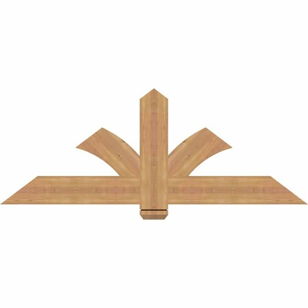 Ekena Millwork Redmond Smooth Timber Gable Bracket, Western Red Cedar, 60"W x 22"H x 1 1/2"D x 5 1/2"F, 9/12 Pitch GBW060X22X0206RED00SWR
